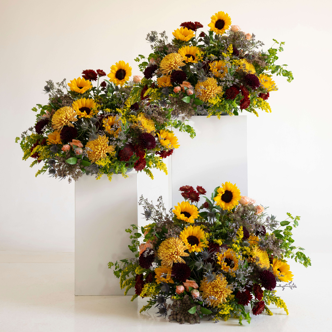 Autumn Wildflower Large Ceremony Pillar Arrangement