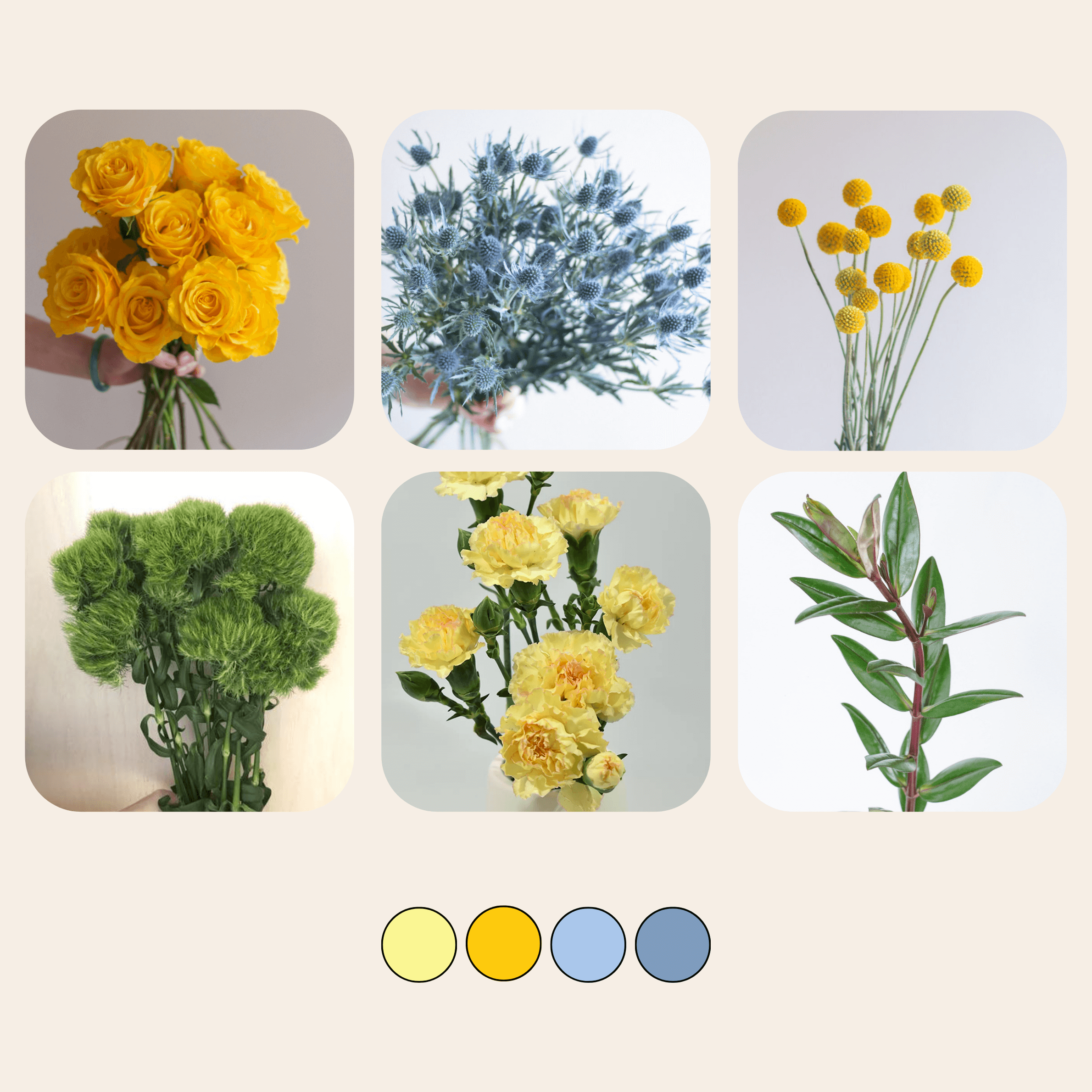 blue and yellow diy flower box