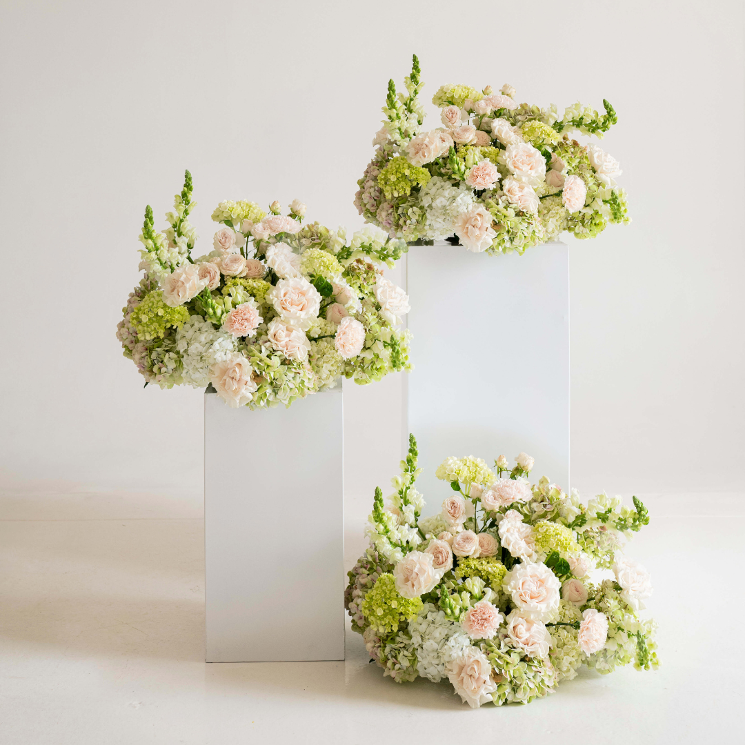blushing Hydrangea Large Ceremony Pillar Arrangement