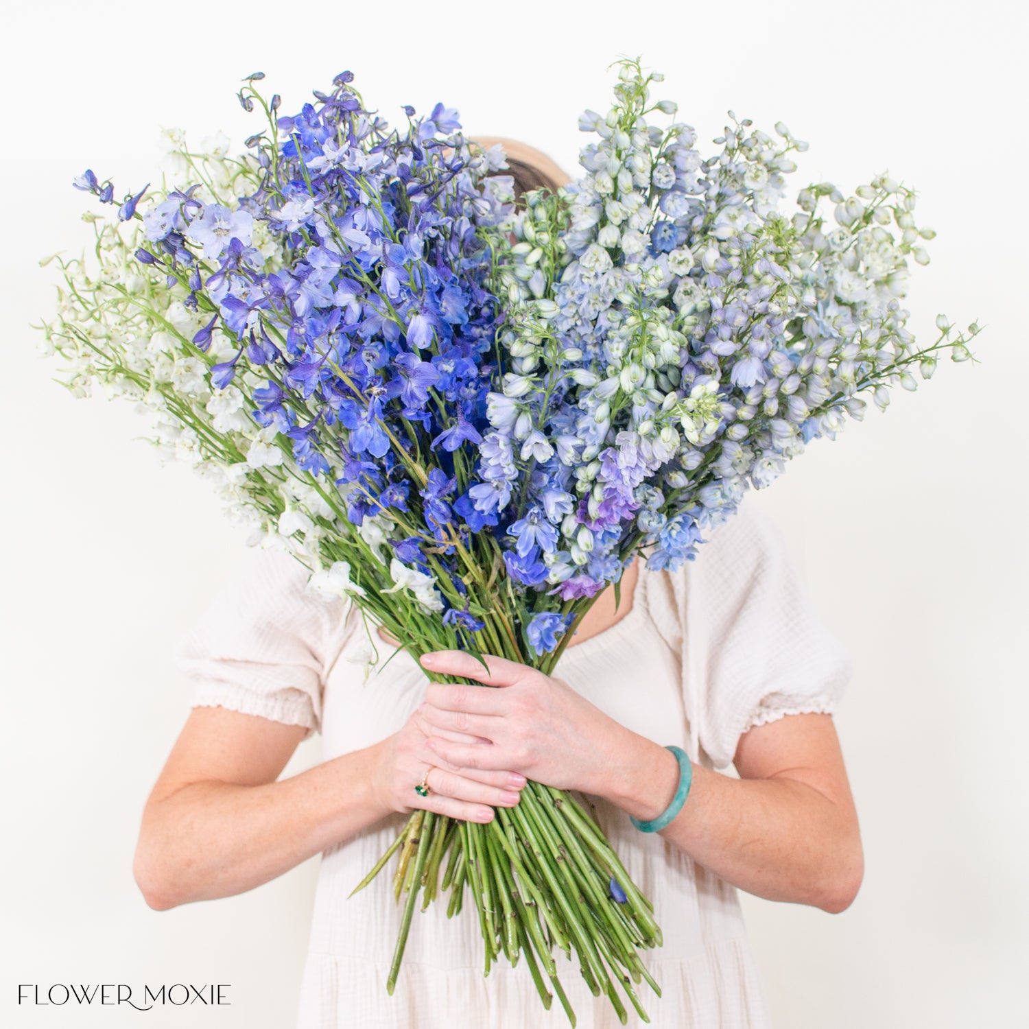 delphinium mixed box, wholesale flowers, wedding blue flowers