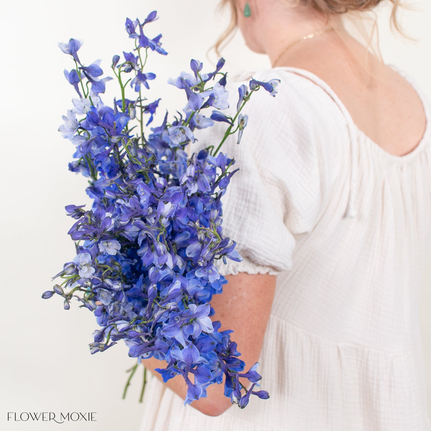 delphinium mixed box, wholesale flowers, wedding blue flowers