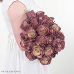 Painted and Dyed Antique Berry Novelty Rose