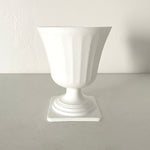 Classic White Fluted Resin Urn