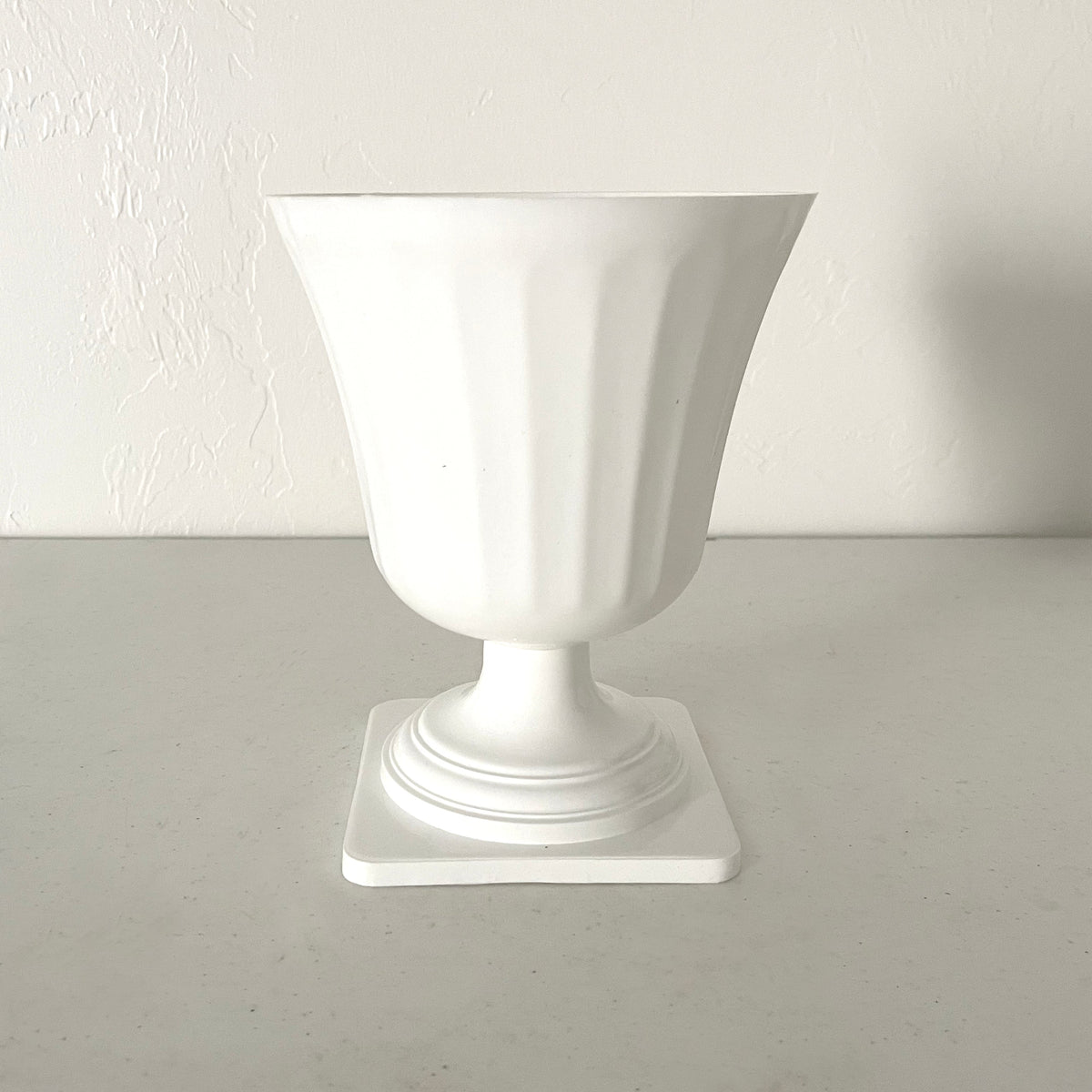 Classic White Fluted Resin Urn