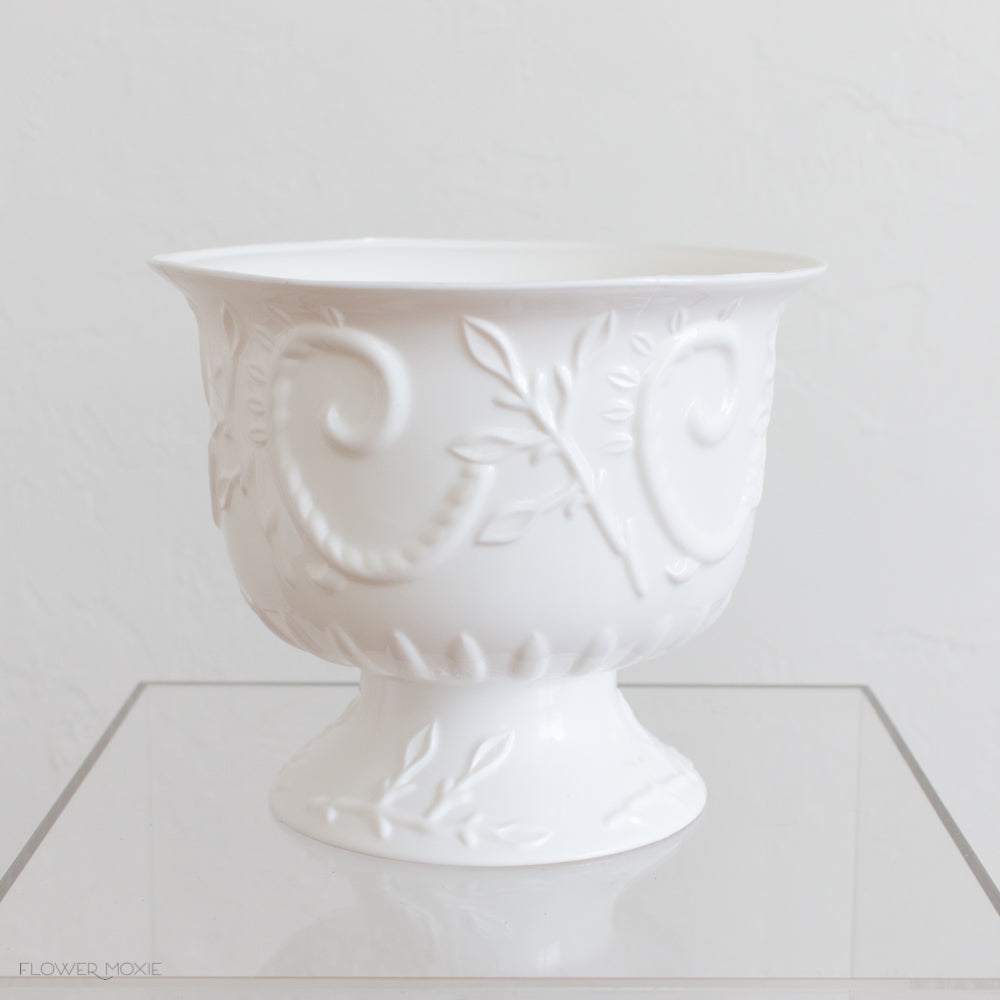 White 9" Revere Bowl Urn