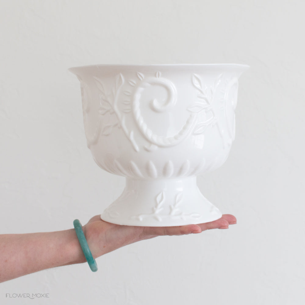 White Revere Bowl Urn
