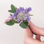 lavender premade boutonniere