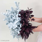 Tinted Burgundy and White Greenery Mixed Box