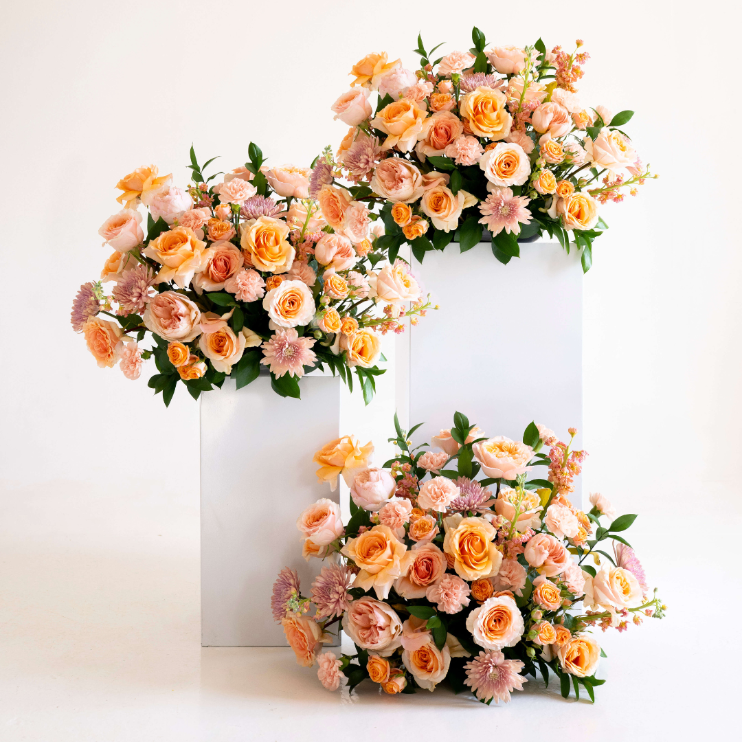 Peach Blossom Large Ceremony Pillar Arrangement