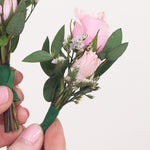 blush ready made boutonniere