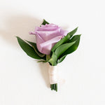 premade lavender boutonniere for prom and homecoming