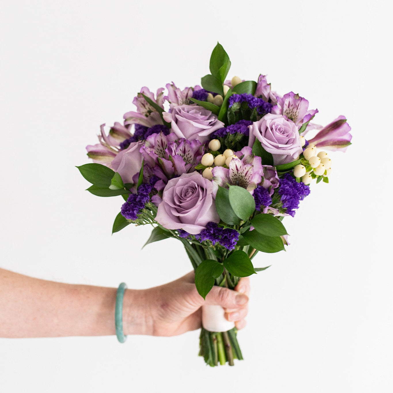 purple prom bouquet