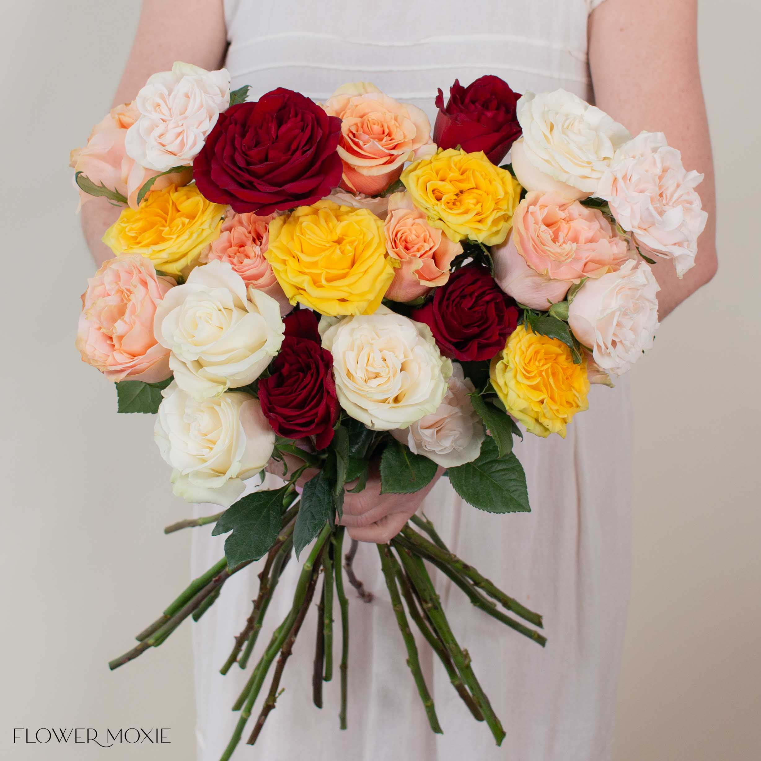 Rainbow Garden Mix Rose Bouquet