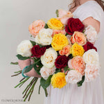 Rainbow Garden Mix Rose Bouquet