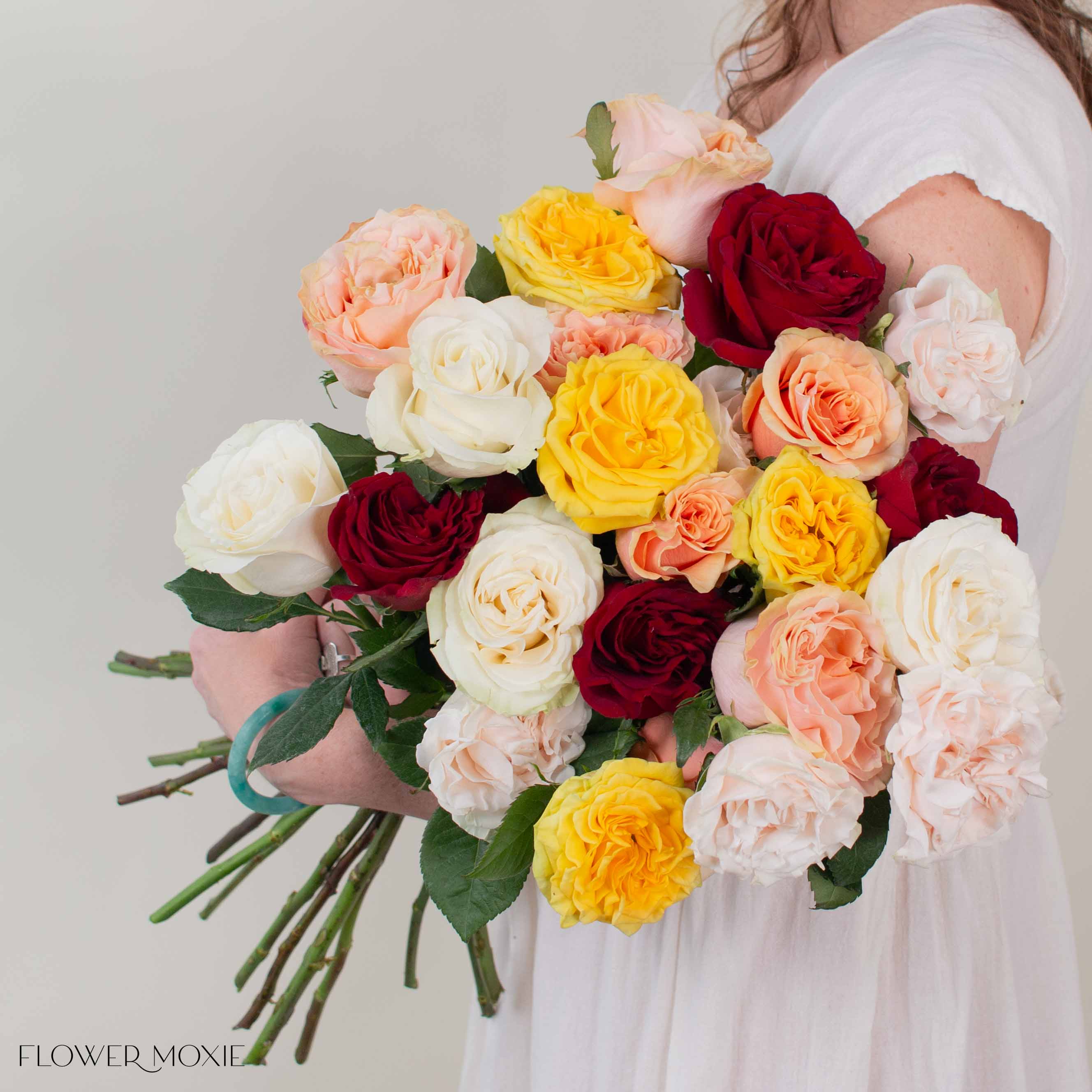 Rainbow Garden Mix Rose Bouquet