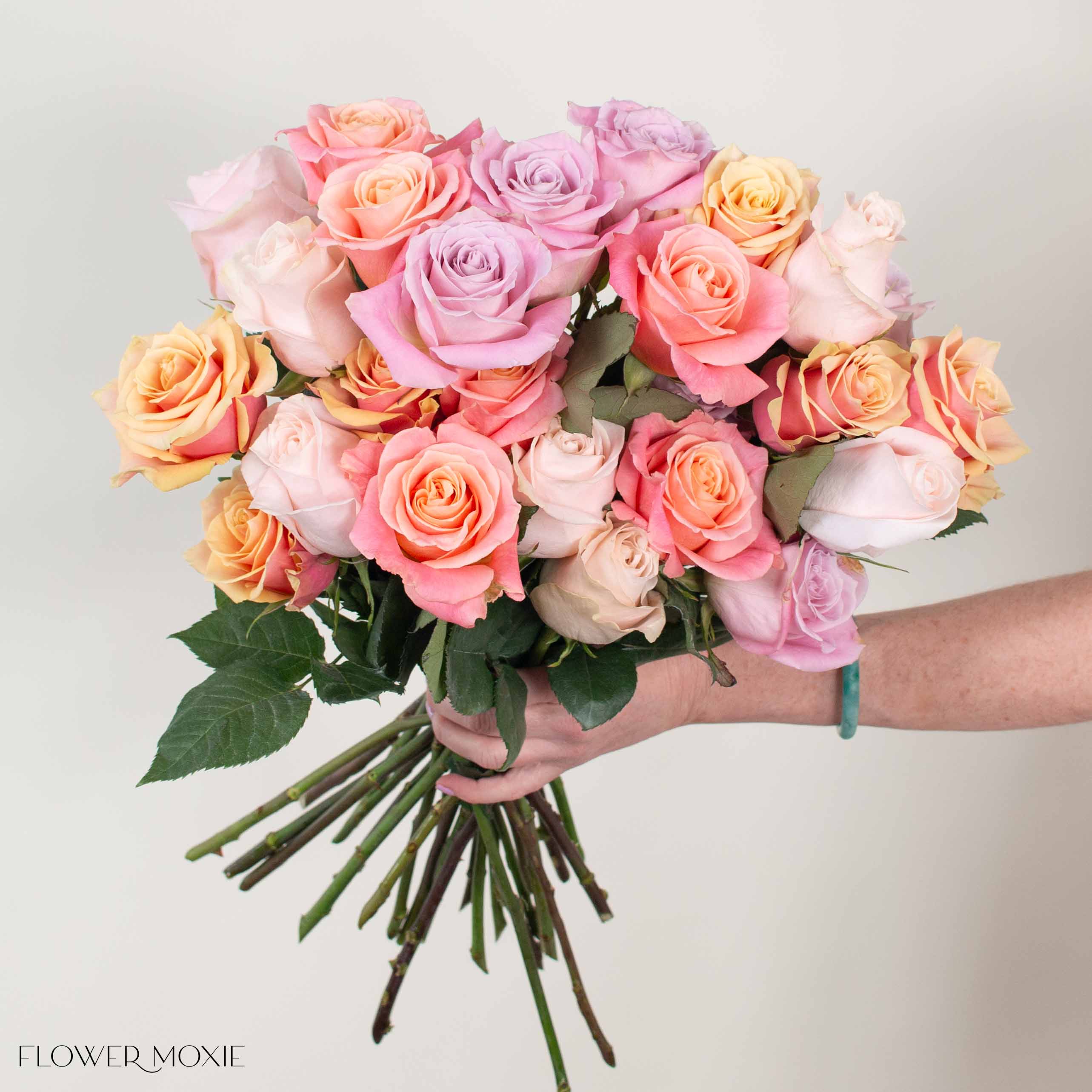 Rainbow Light Pinks Rose Bouquet