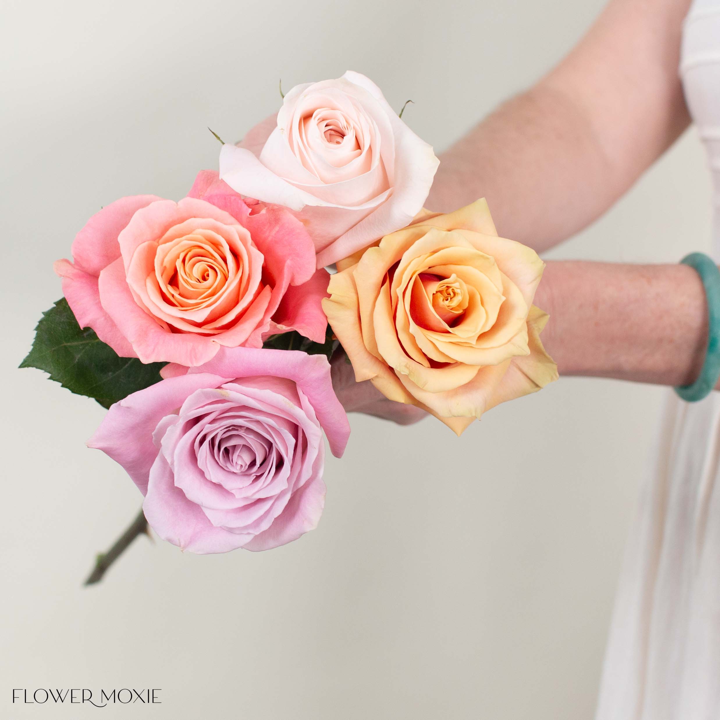 Rainbow Light Pinks Rose Bouquet