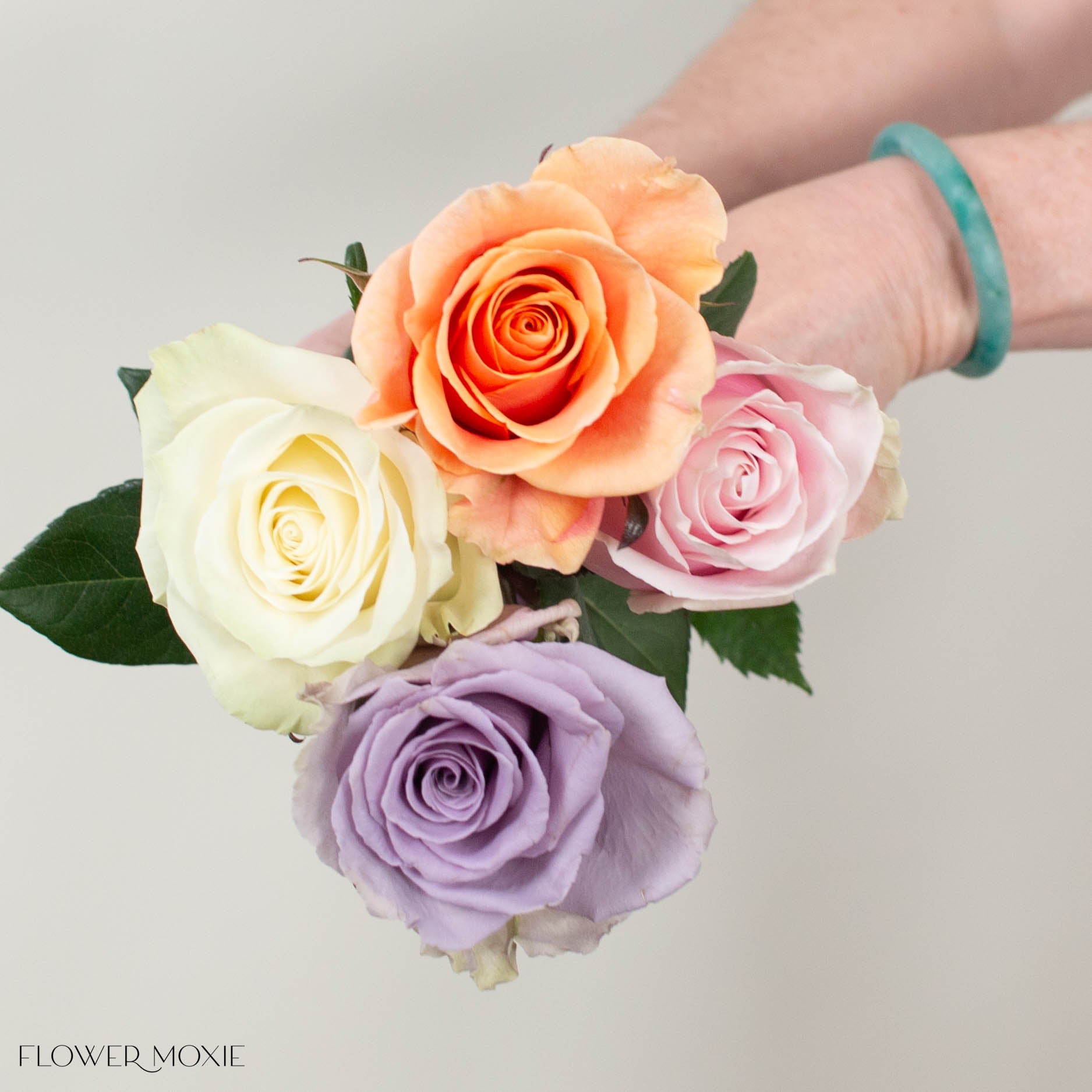 Rainbow Pastel Mix Rose Bouquet