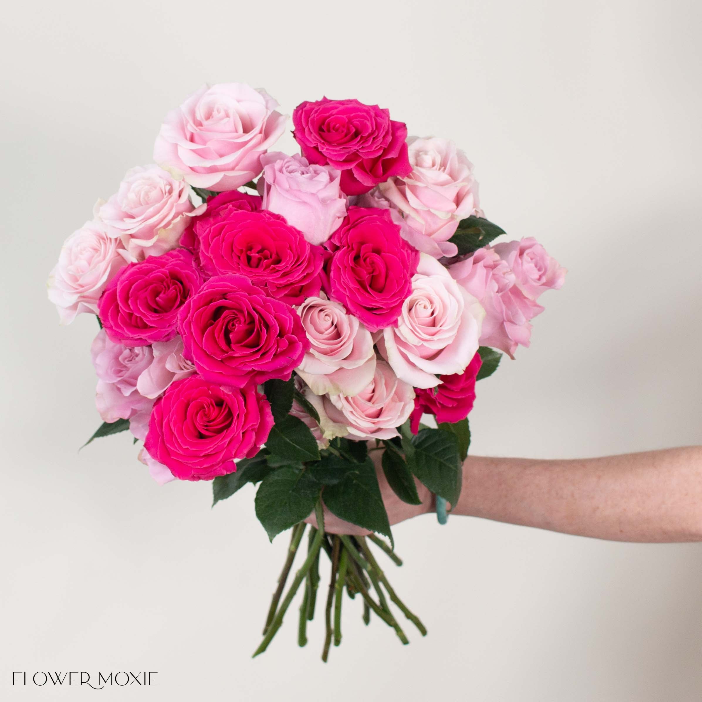 Rainbow Pinks Rose Bouquet