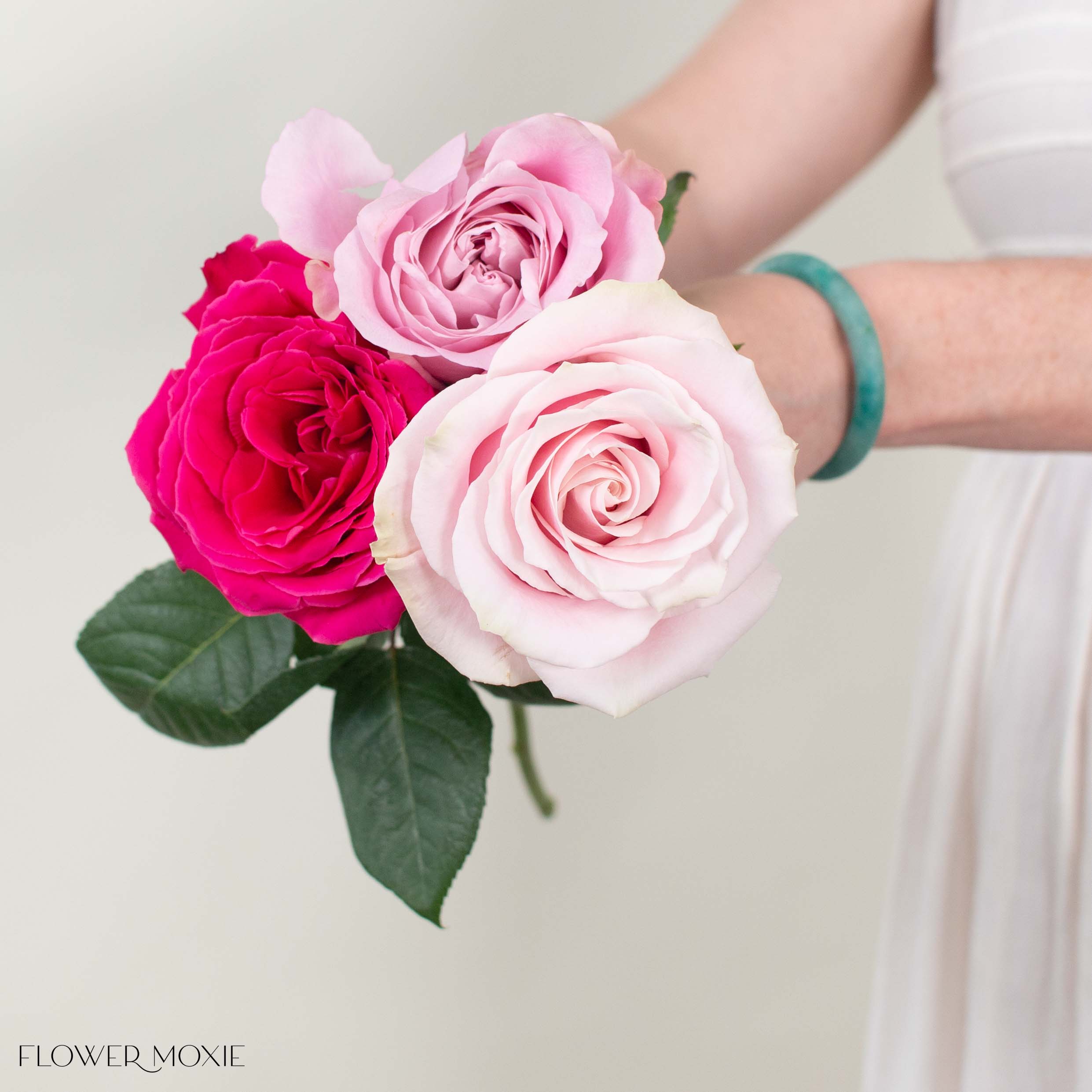Rainbow Pinks Rose Bouquet