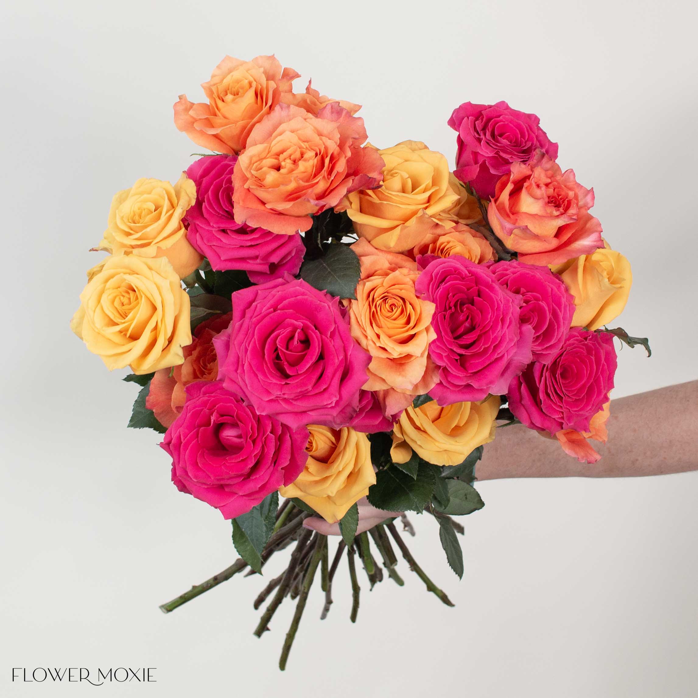 Rainbow Summer Rose Bouquet