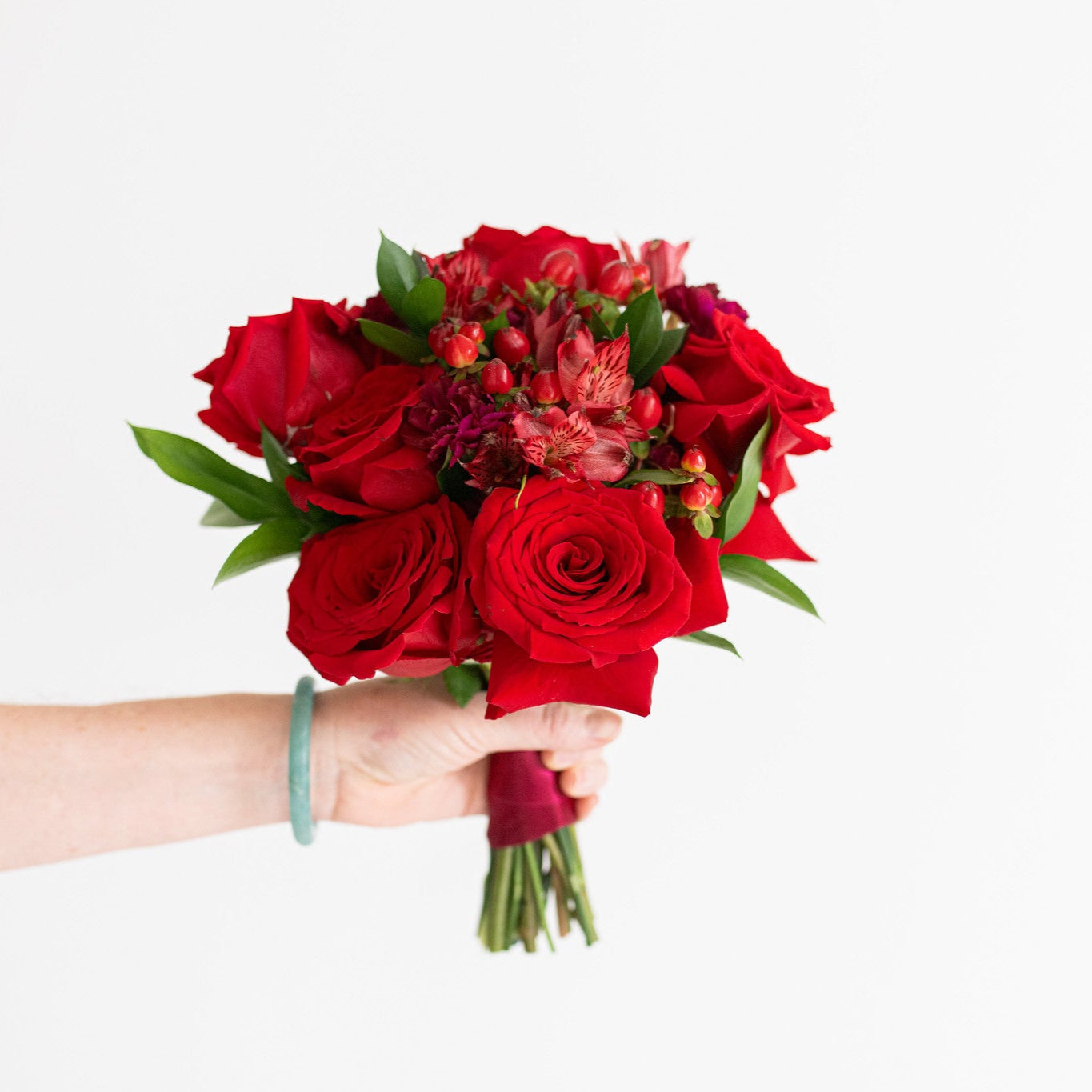 red prom flower bouquets