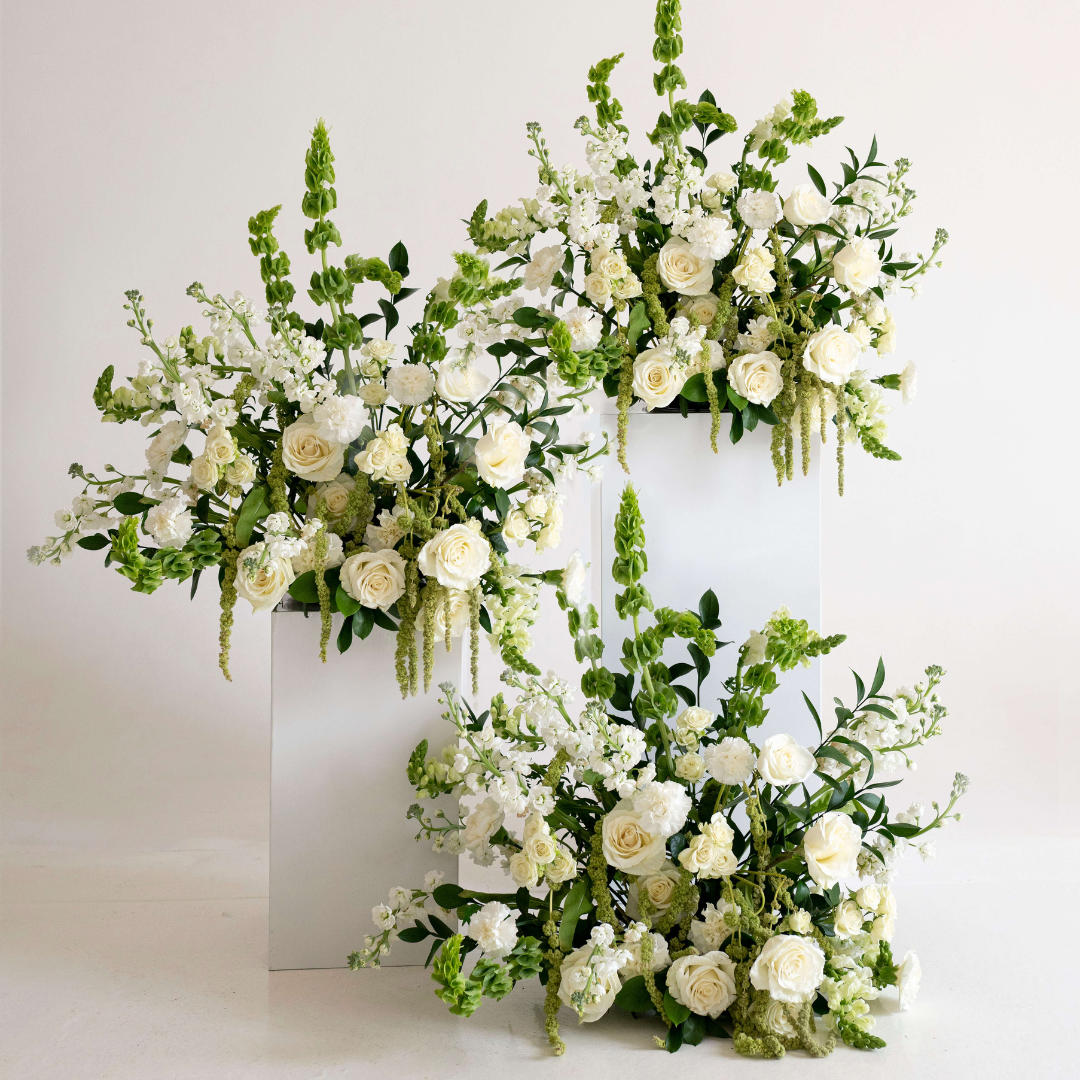 summer green Large Ceremony Pillar Arrangement