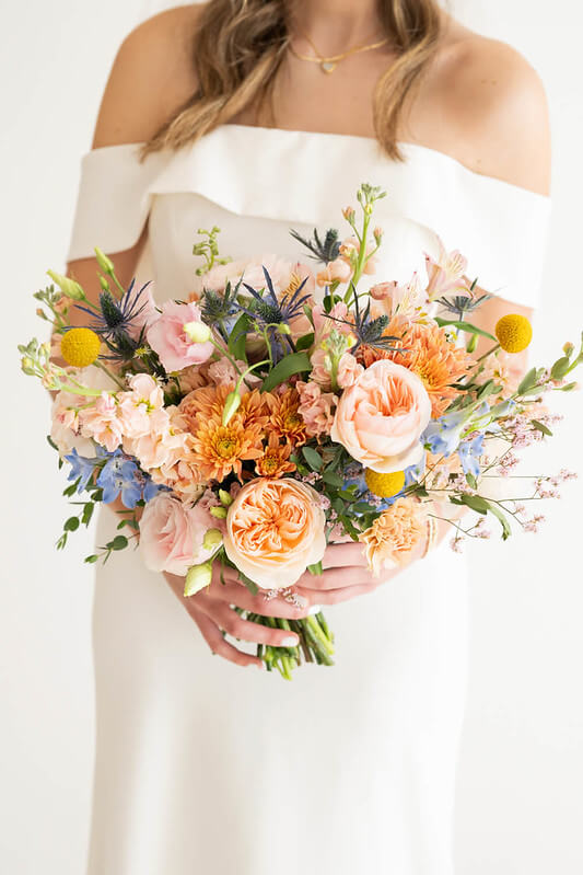 The Sundress Premade Bouquets - 1 Bridal Bouquet + 1 Boutonniere – Flower  Moxie