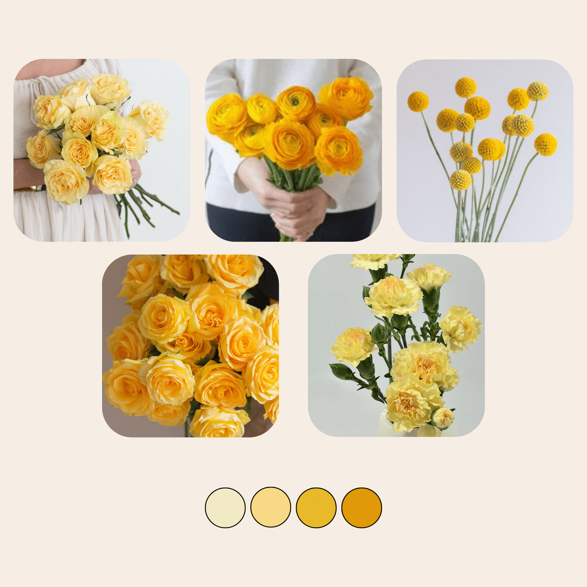 yellow mixed flower diy box