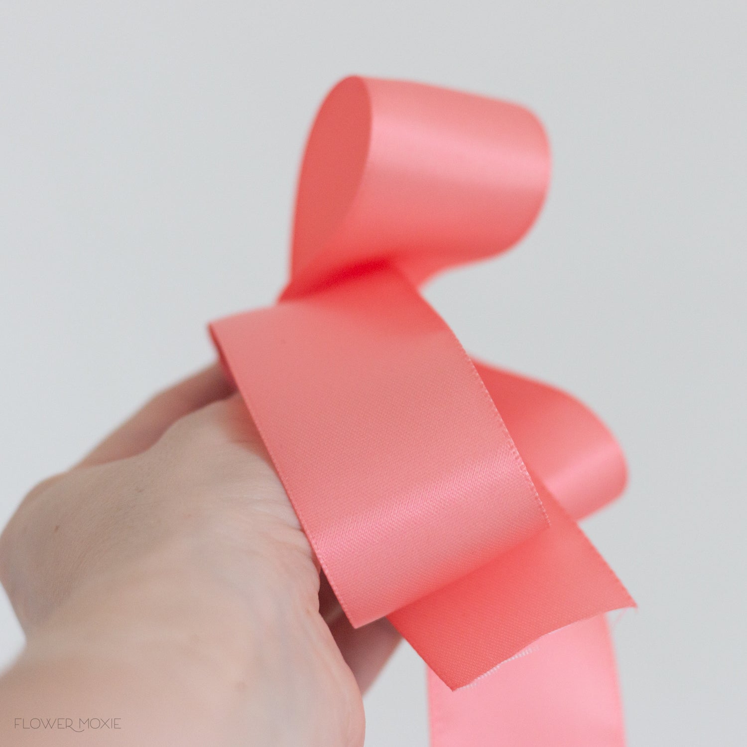 soft coral bouquet ribbon