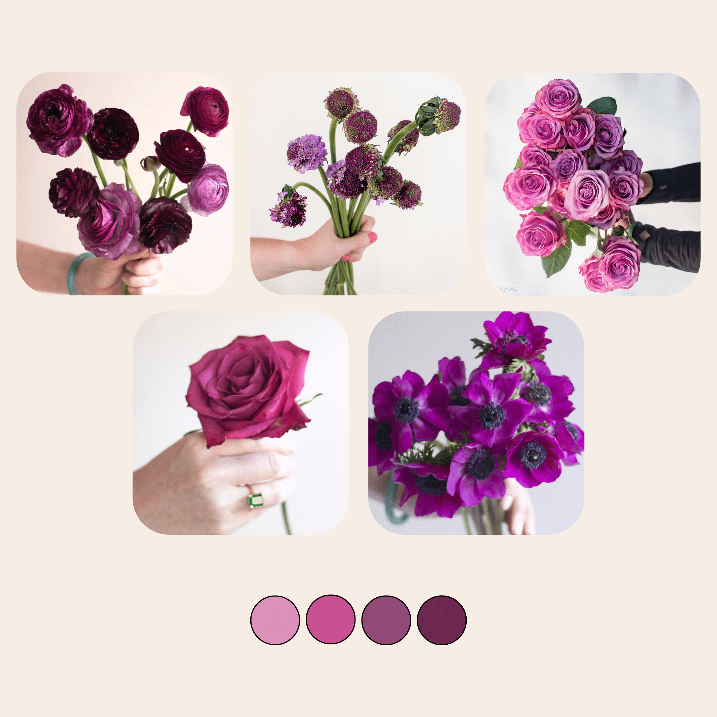 purple and violet mixed diy flower box