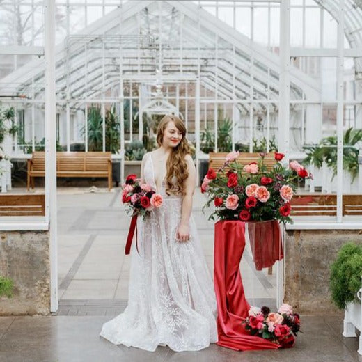 Pink and Raspberry Ceremony DIY Wedding Flowers by Flower Moxie
