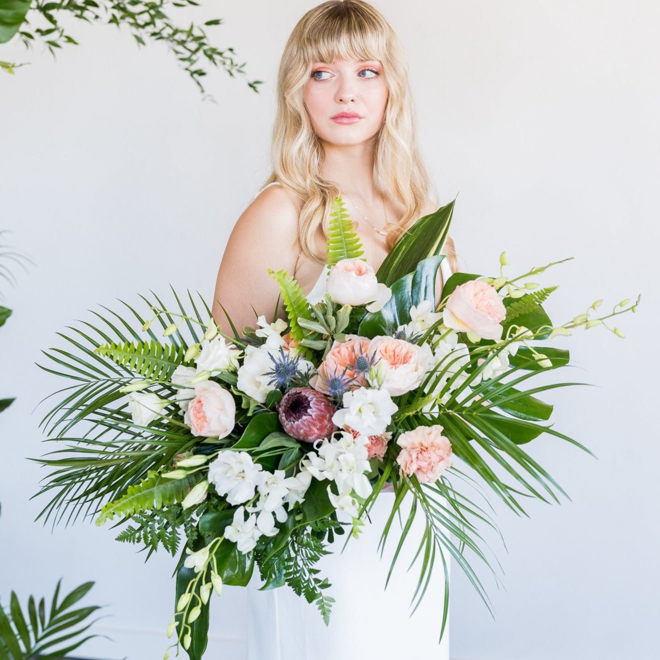 Tropical Peach and Blush DIY Wedding Bouquet