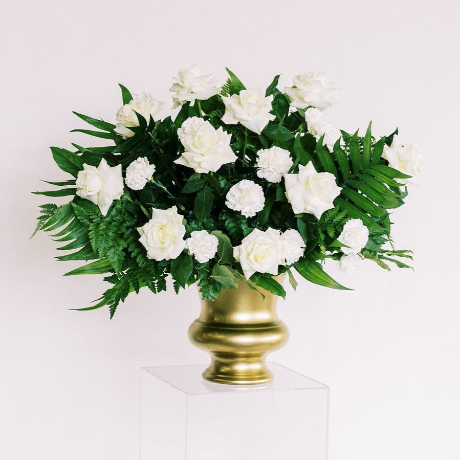Emerald Green and Cream Ceremony Urn and Arch Flowers DIY Kits Flower Moxie