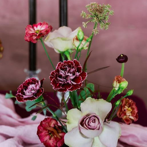 Moody Violet and Plum Centerpiece DIY Wedding Flowers