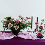 Moody Violet and Plum Centerpiece DIY Wedding Flowers