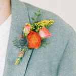 Colorful Wedding Corsage and Boutonniere 