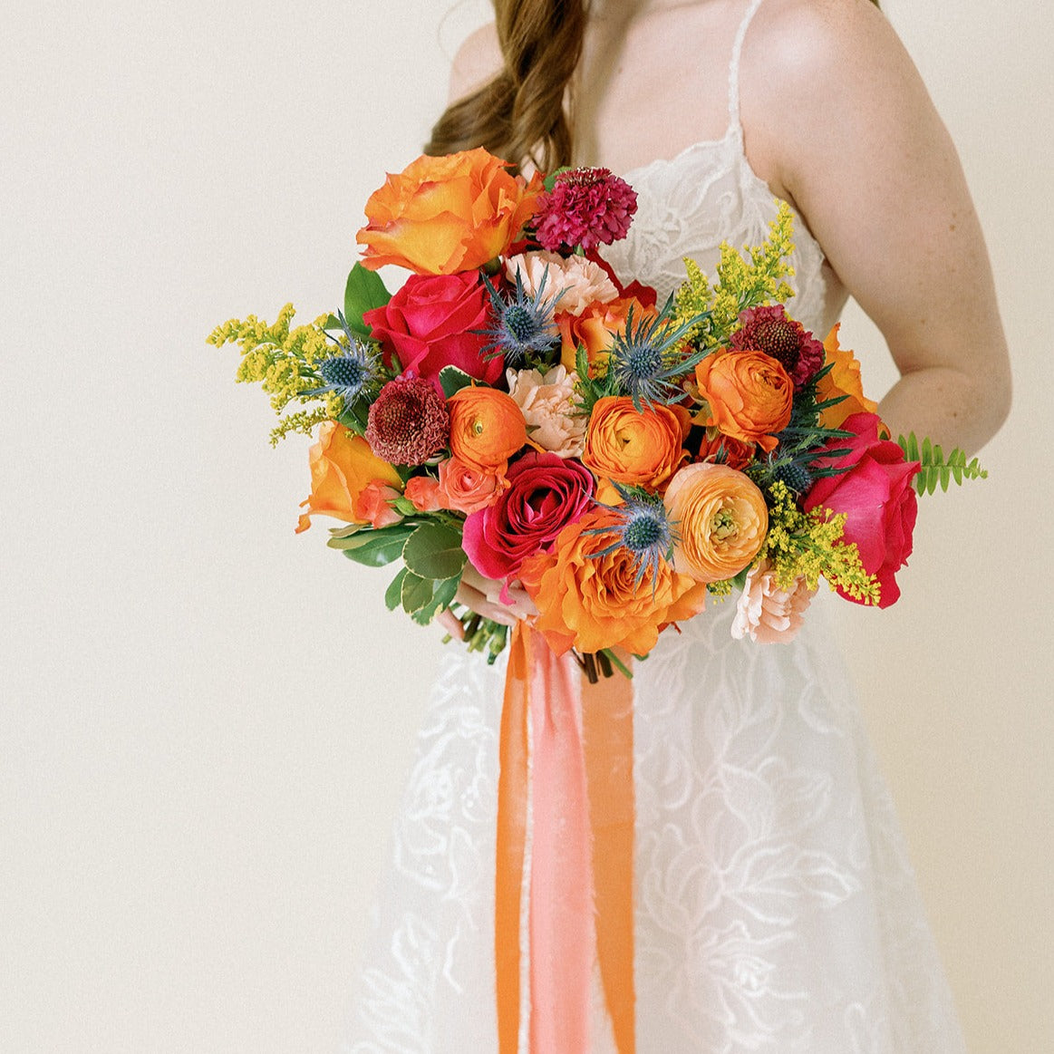 Colorful Fiesta Bridal Bouquet with Vibrant Colors  