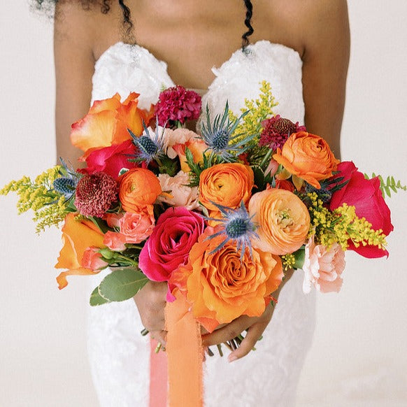 Colorful Fiesta Bridal Bouquet with Vibrant Colors