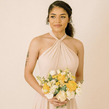 blue dress for baby girl Citrine Bridesmaid Bouquets