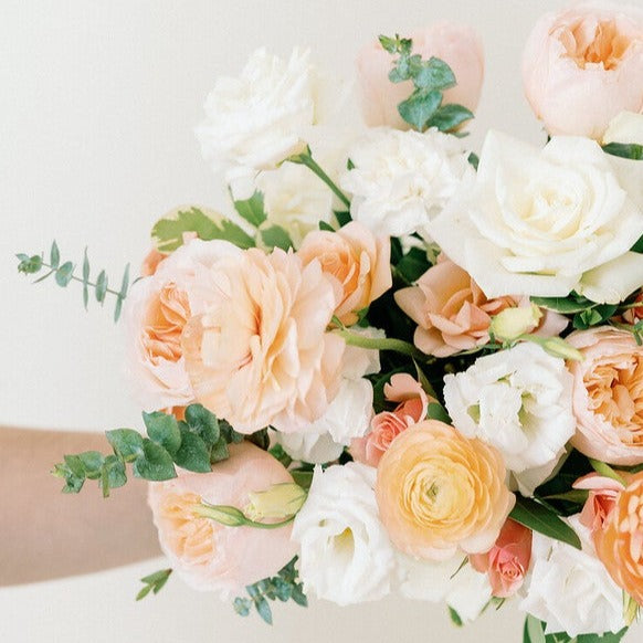 Peaches and Cream Bouquets, DIY Wedding Flowers