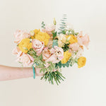 Pink and Yellow Bridal Bouquet