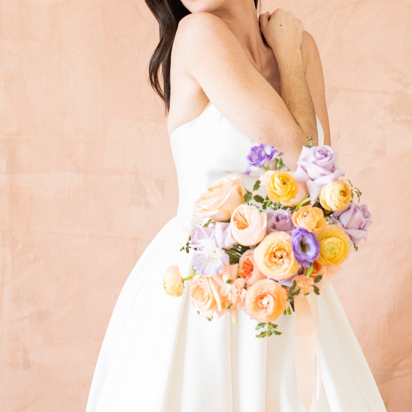 Peach and Lilac Bouquet Kit | DIY Wedding Flowers