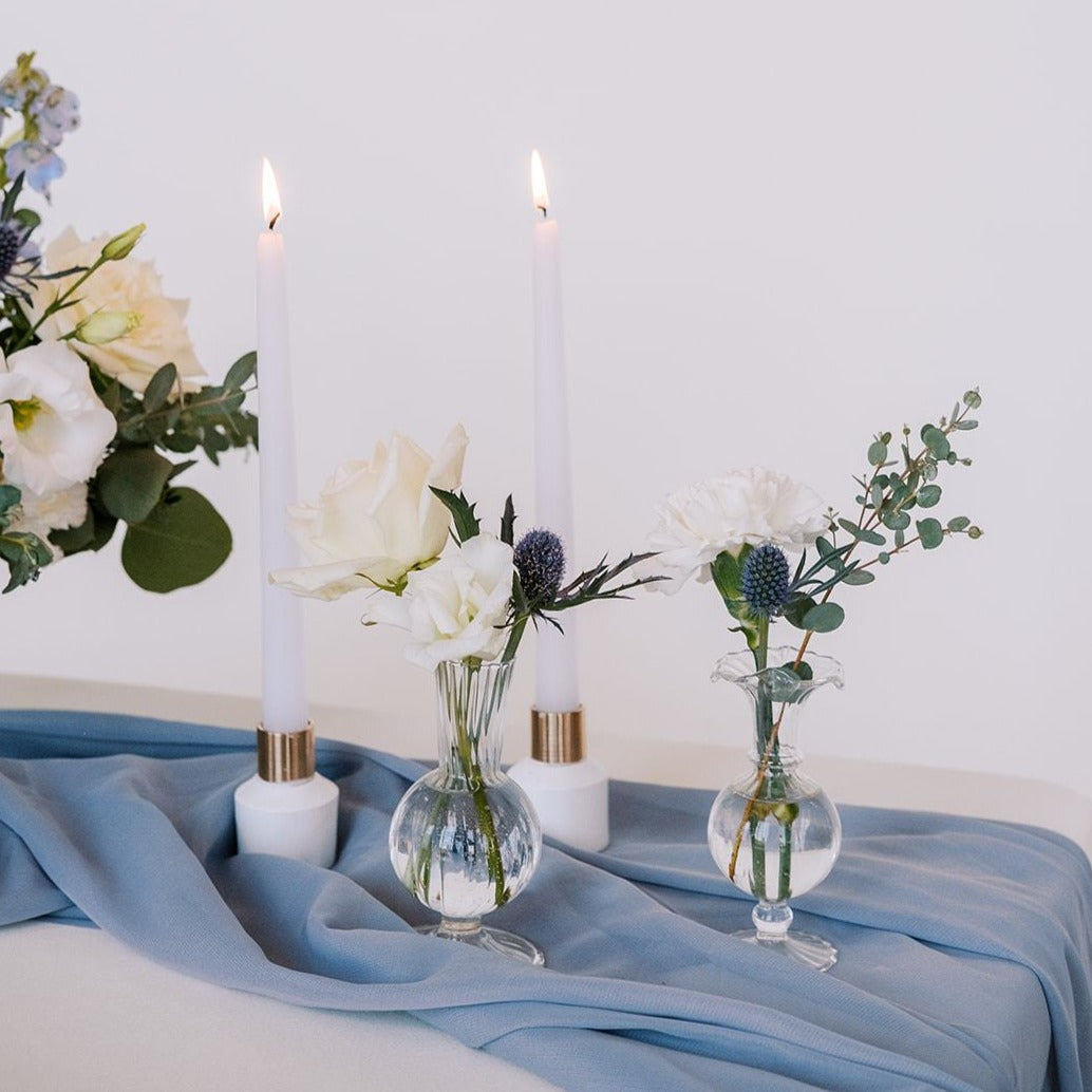 Dusty Blue and Cream DIY Centerpiece Kit for Bulk Online Wholesale Flowers