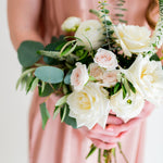 Cream and Sage DIY Bridesmaid Bouquet by Flower Moxie