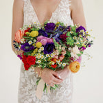Wildflower Bridal Bouquet with Feverfew, DIY Wedding Bouquet by Flower Moxie