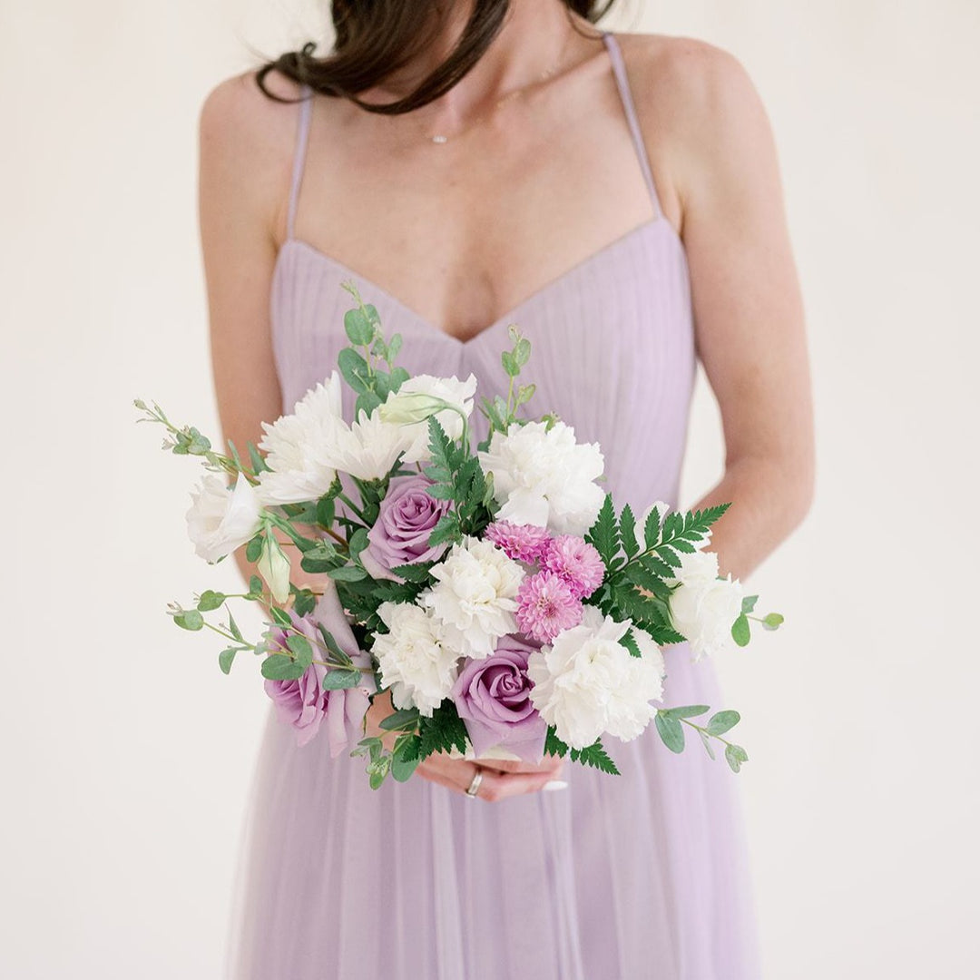 blue dress for baby girl Two-Tone Lavender Beaded Lace Overskirt Mother of Bride Dress main image 1