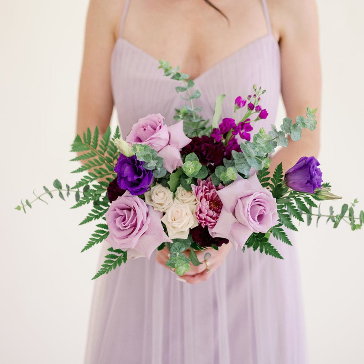 BRI017 - Bridal Bouquet Lavender Ocean Song Roses in Fort Lauderdale, FL