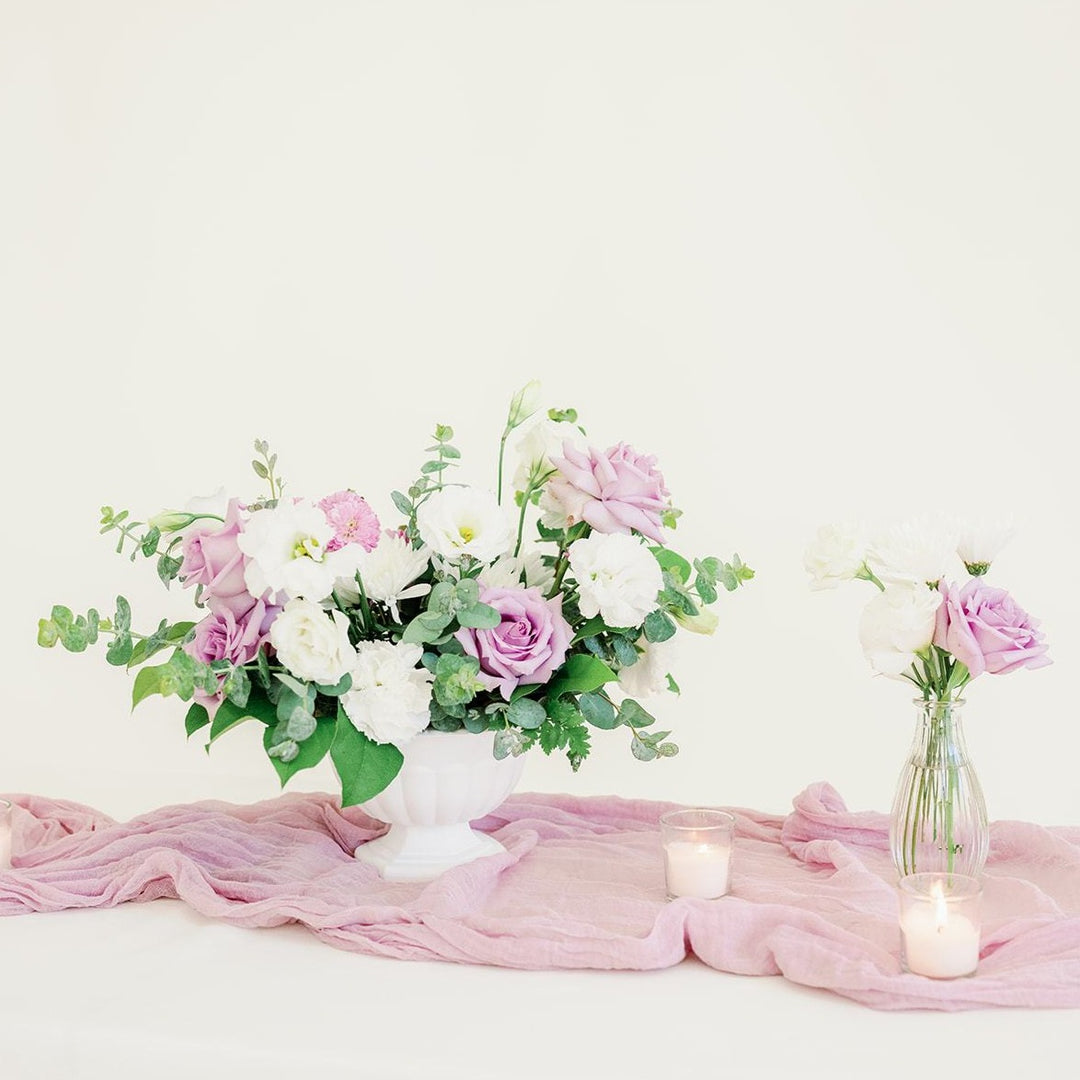 lavender flower centerpiece Lavender and Cream Centerpiece Kit | DIY Wedding