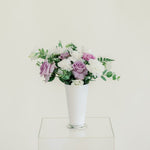 Lavender and Cream Centerpiece with Ocean Song Roses DIY Wedding Flowers
